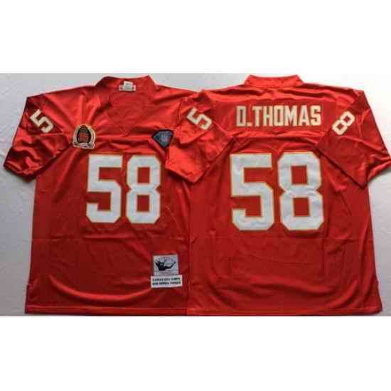 Mitchell And Ness Chiefs #58 derrick thomas red Throwback Stitched NFL Jersey